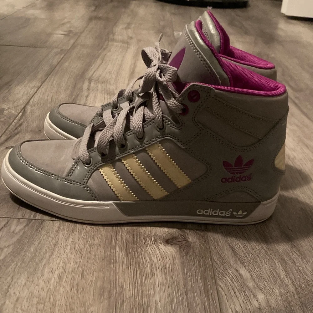 Adidas High-Top Sneakers - Gray and Purple - Picture 1 of 7